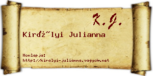 Királyi Julianna névjegykártya